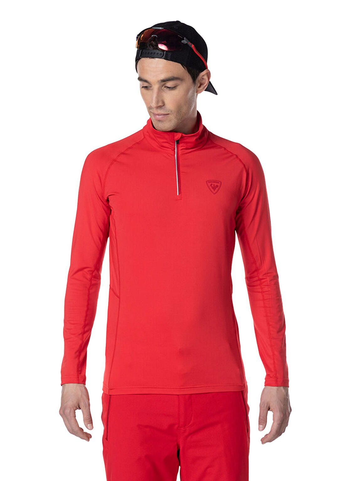 Rossignol Classique 1/2 Kırmızı Yarım Fermuarlı Uzun Kollu Erkek Üst İçlik