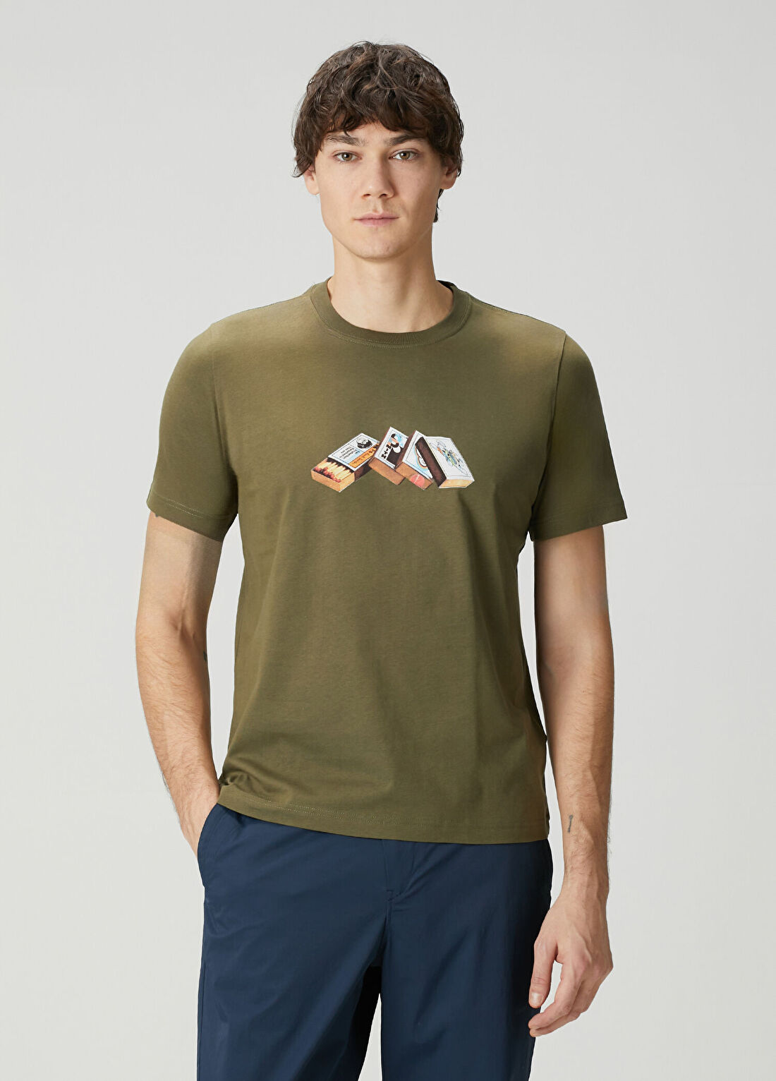 PS Paul Smith Haki Baskılı T-shirt