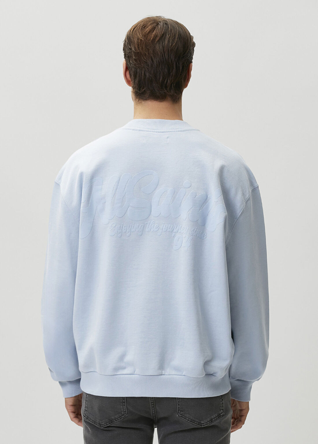 AllSaints Açık Mavi Sweatshirt görsel 4