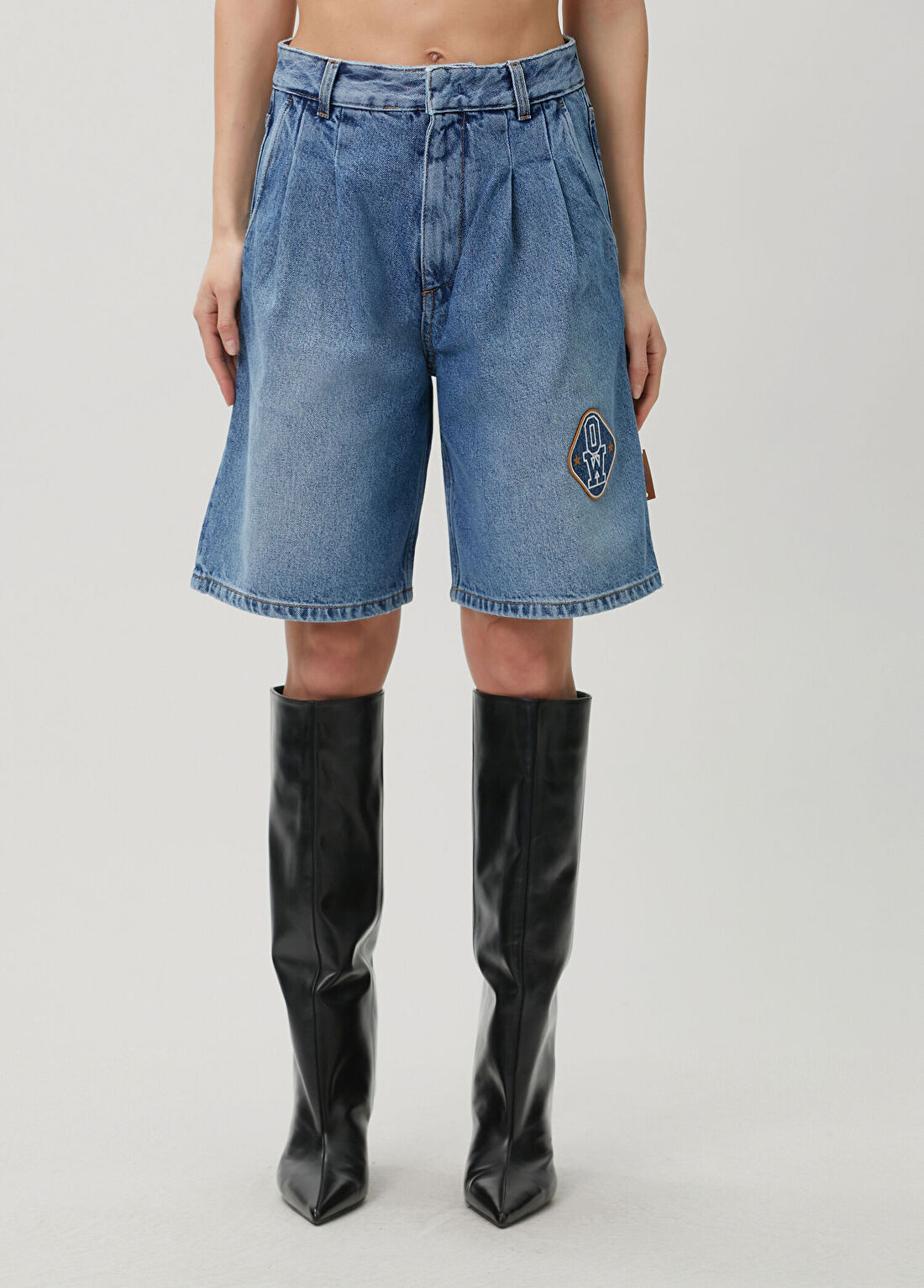 Off-White Mavi Denim Şort görsel 2