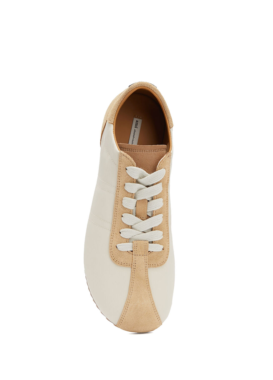 Ami Paris Krem Ekru Erkek Deri Sneaker görsel 4