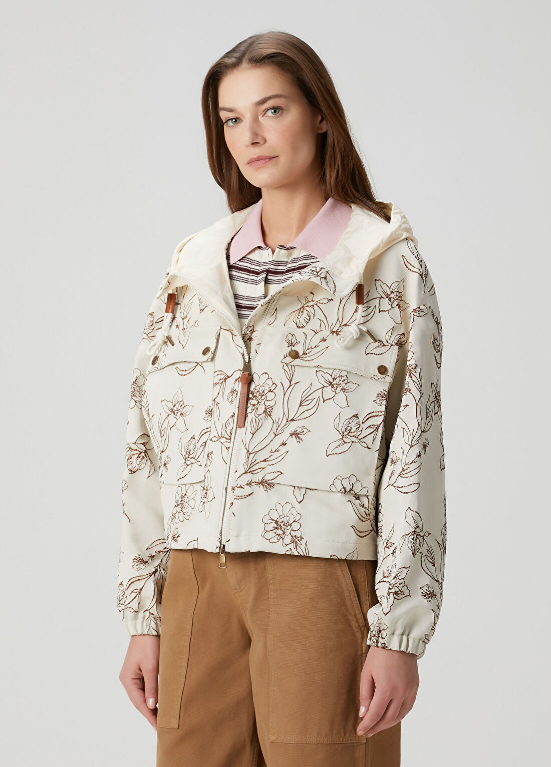Moncler Nepeta Açık Bej Yağmurluk