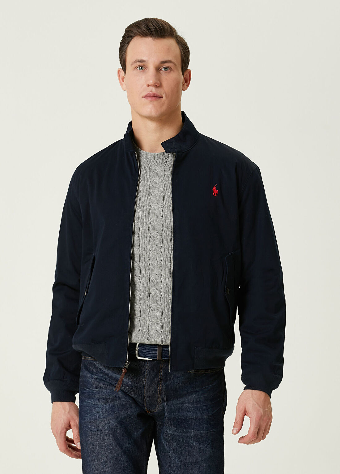 Polo Ralph Lauren Lacivert Logo Nakışlı Mont