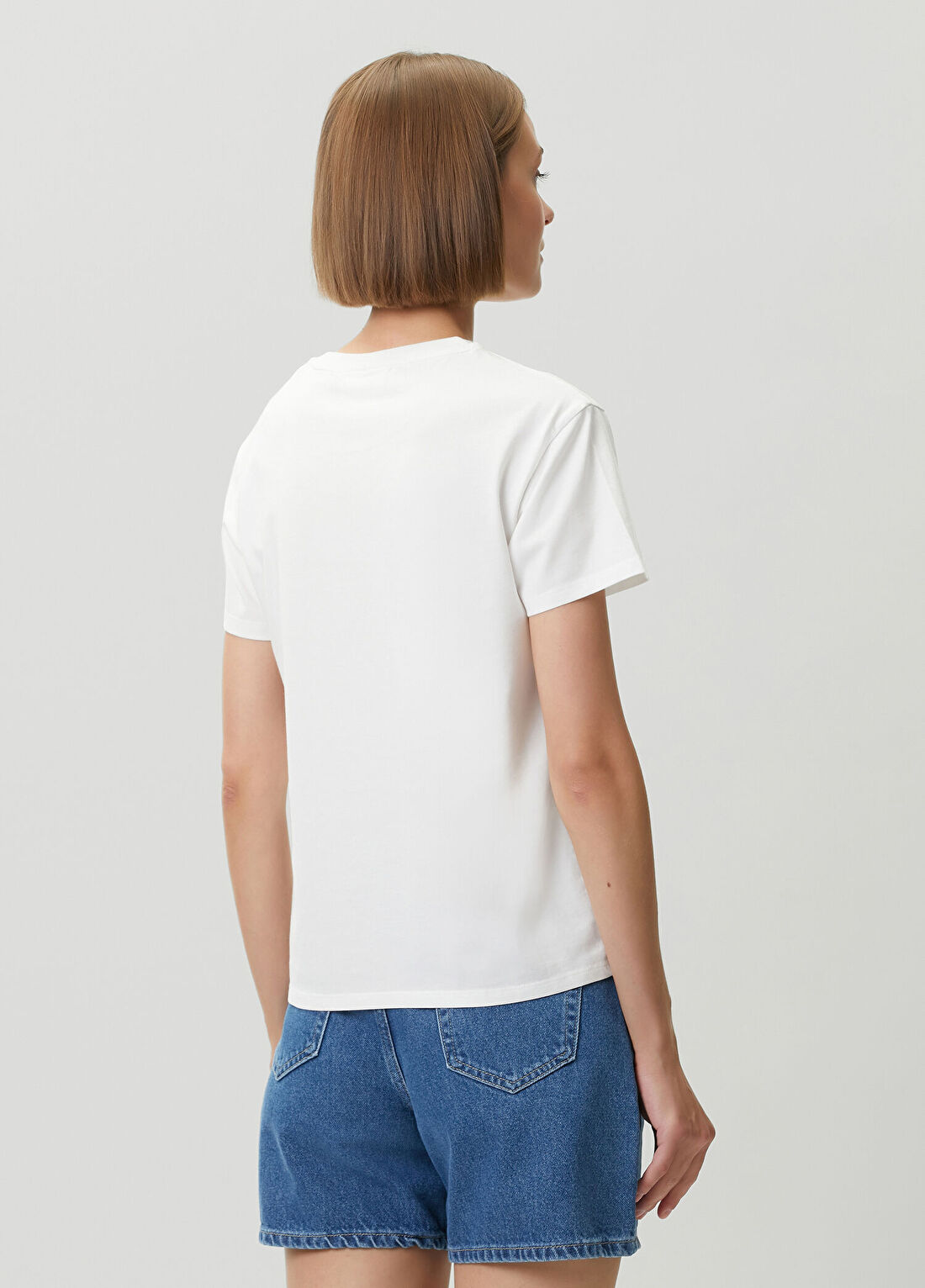 MC2 (Saint Barth) Emilie Beyaz Taşlı T-shirt görsel 4