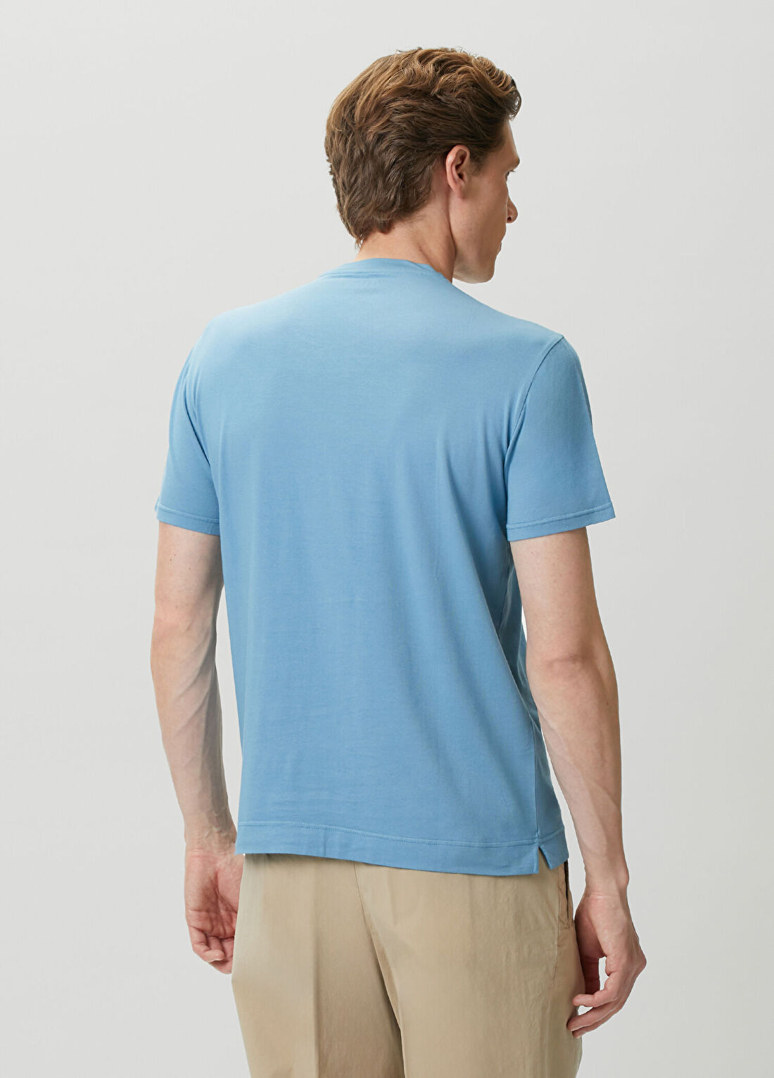 Fedeli Mavi Basic T-shirt görsel 4
