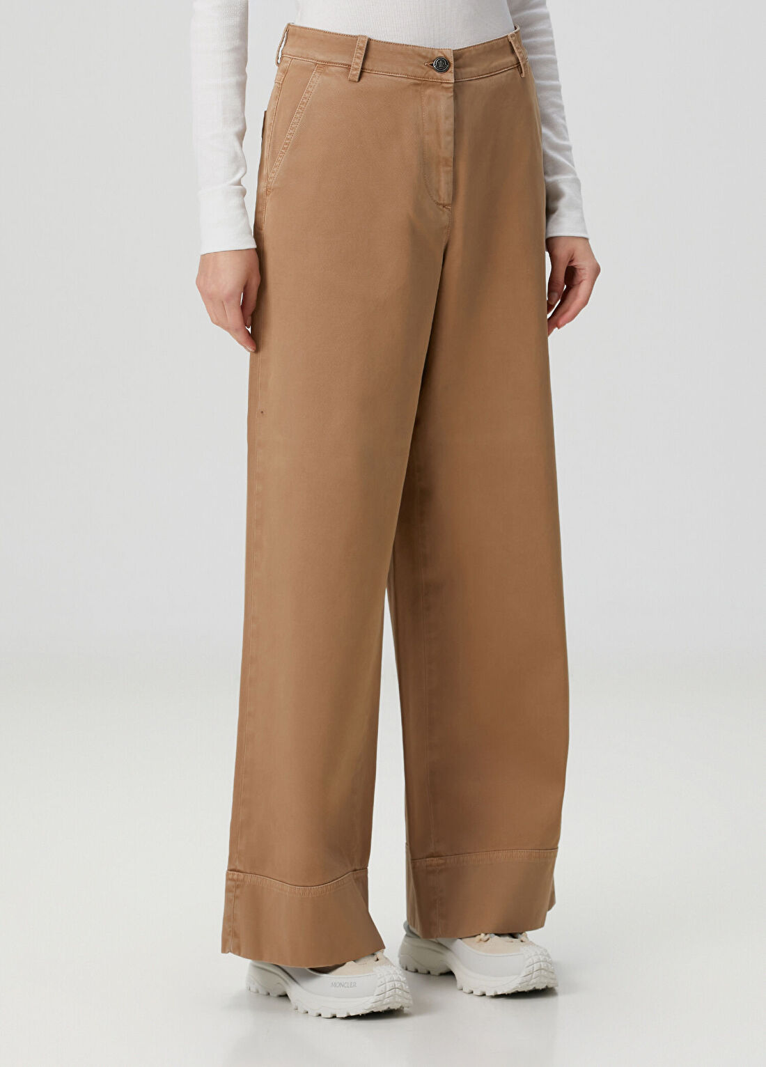 Moncler Taba Wide Leg Pantolon görsel 3