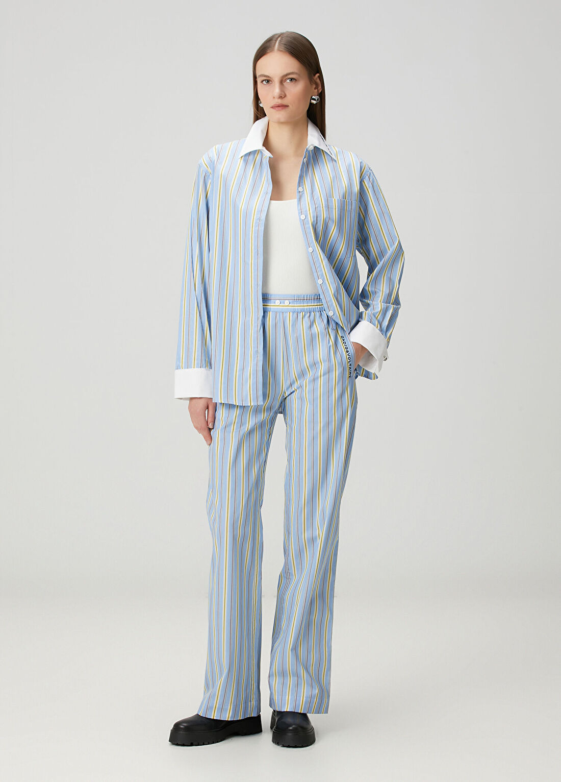 Zadig&Voltaire Poma Mavi Çizgili Pantolon görsel 2