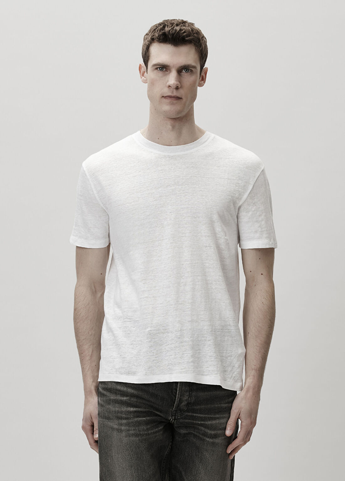 Sandro Clash Beyaz Keten T-shirt