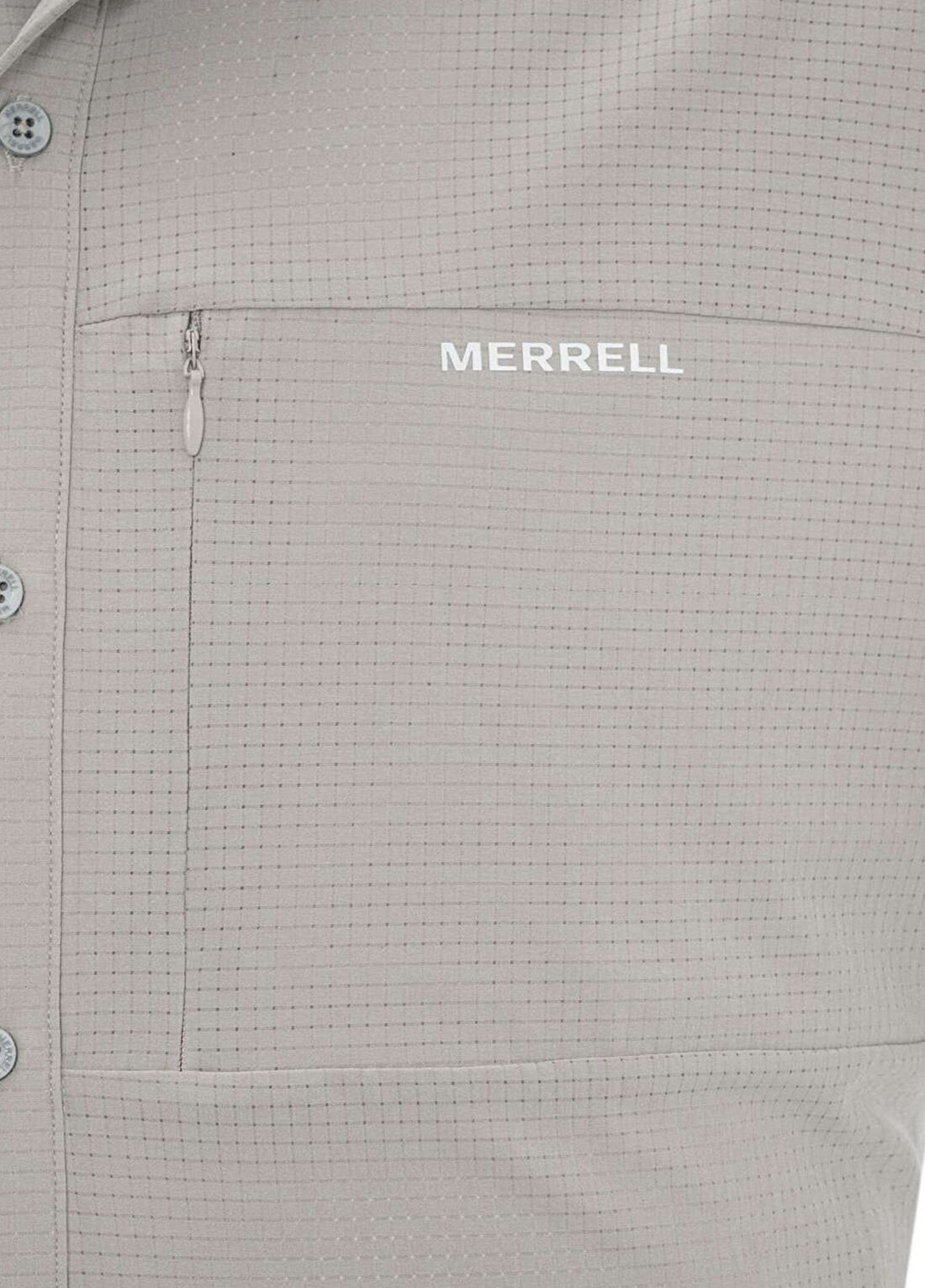 Merrell Guard Gri Kısa Kollu Erkek Gömlek görsel 3