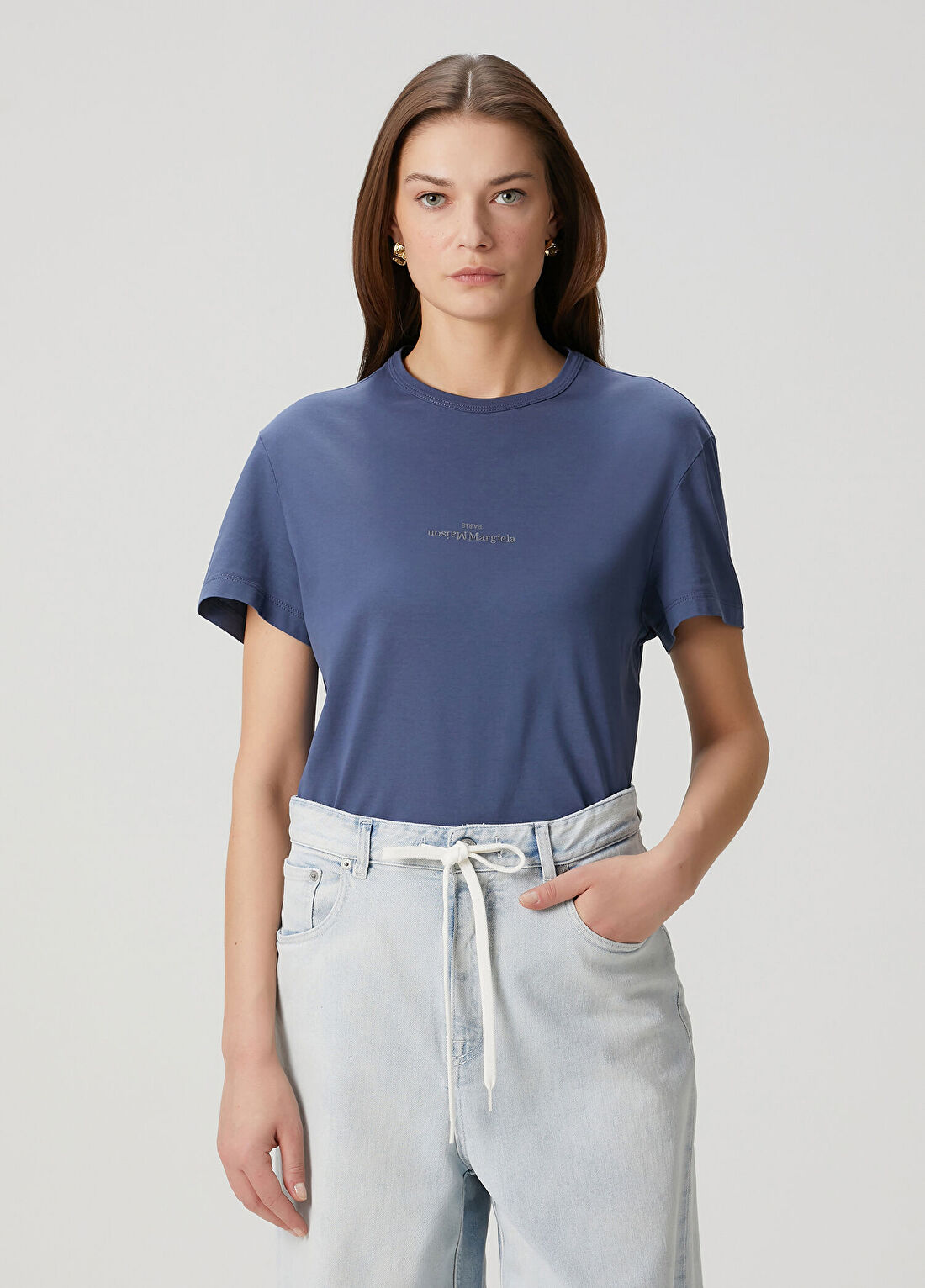 Maison Margiela Mavi T-shirt görsel 3
