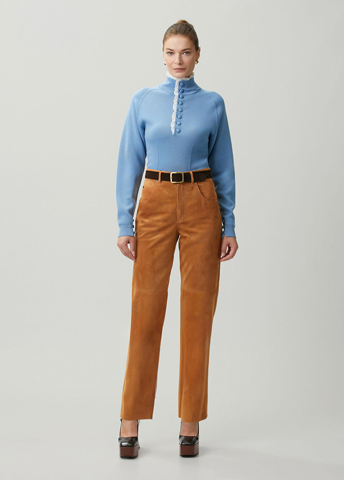 Chloe Karamal Süet Pantolon