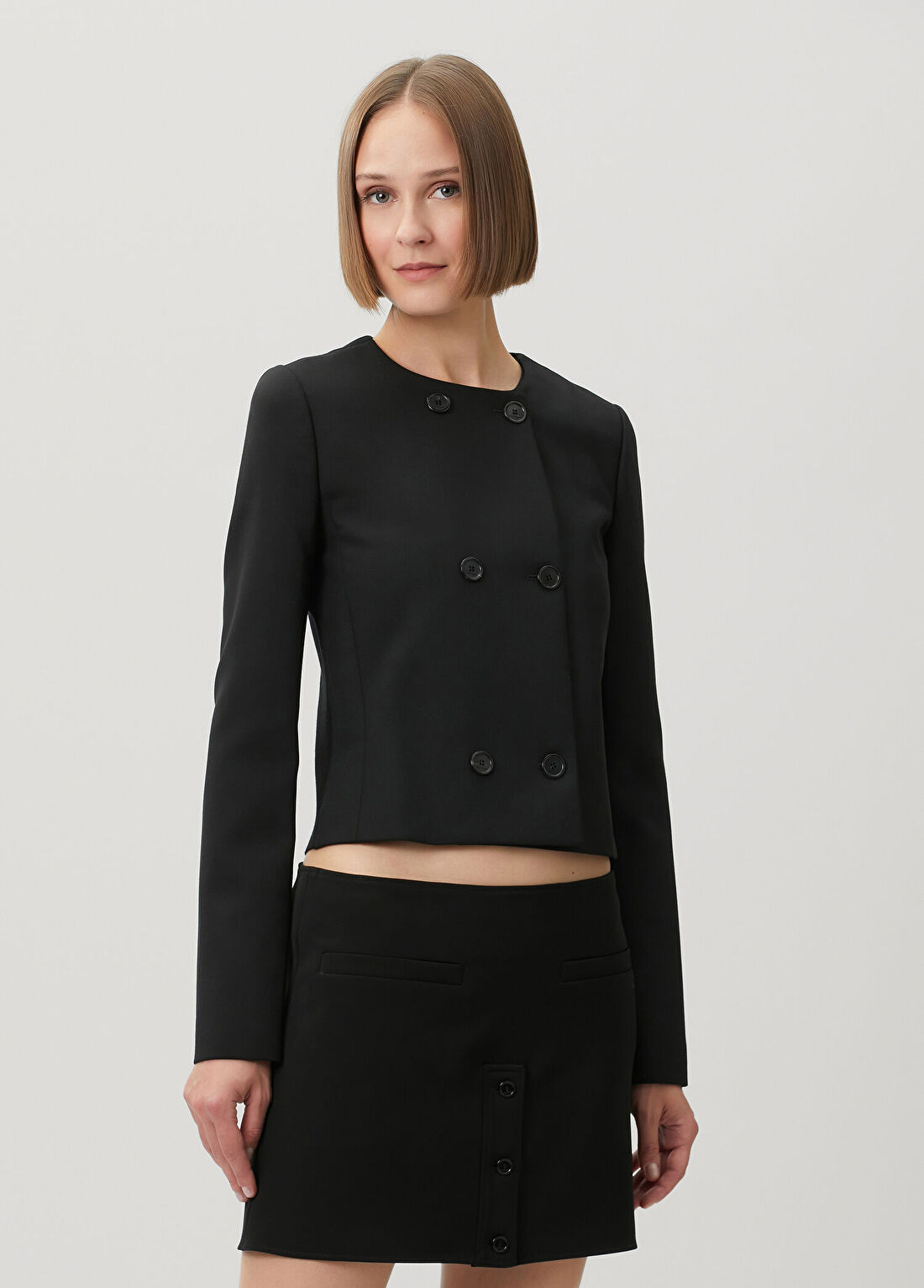 Courreges Siyah Kruvaze Ceket