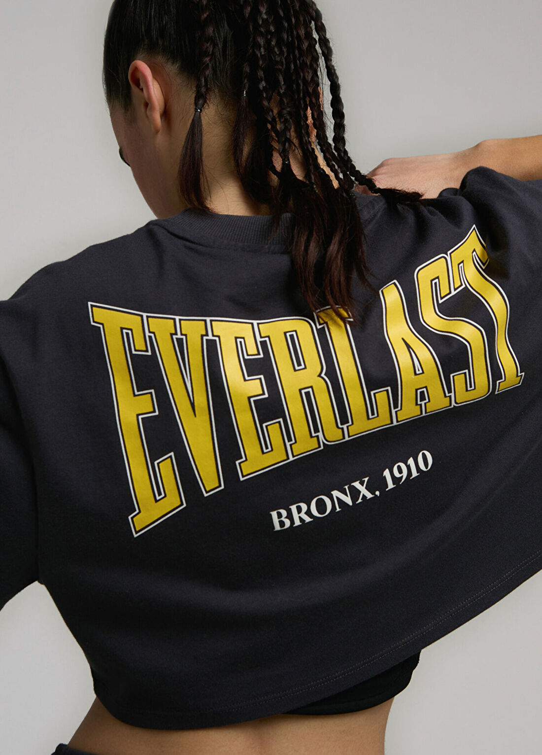 Everlast Classics Wmn Comfort Füme Kısa Kollu Kadın Crop T-shirt görsel 4