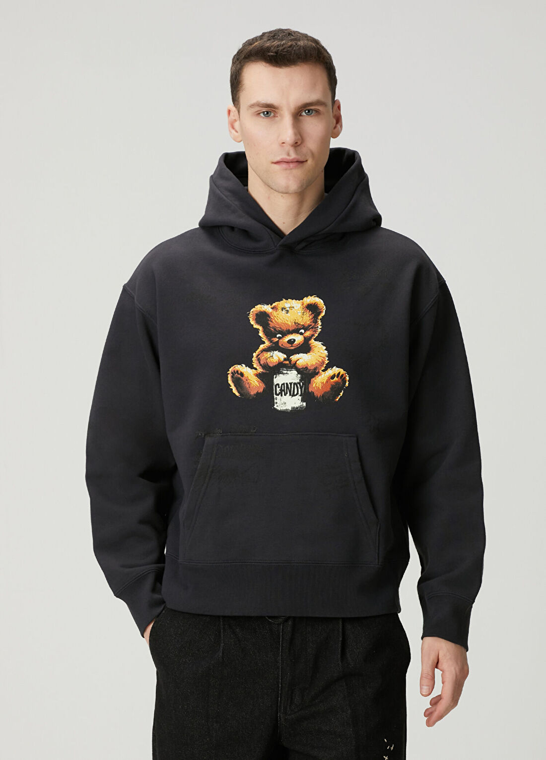 Domrebel Treats Siyah Kapüşonlu Sweatshirt