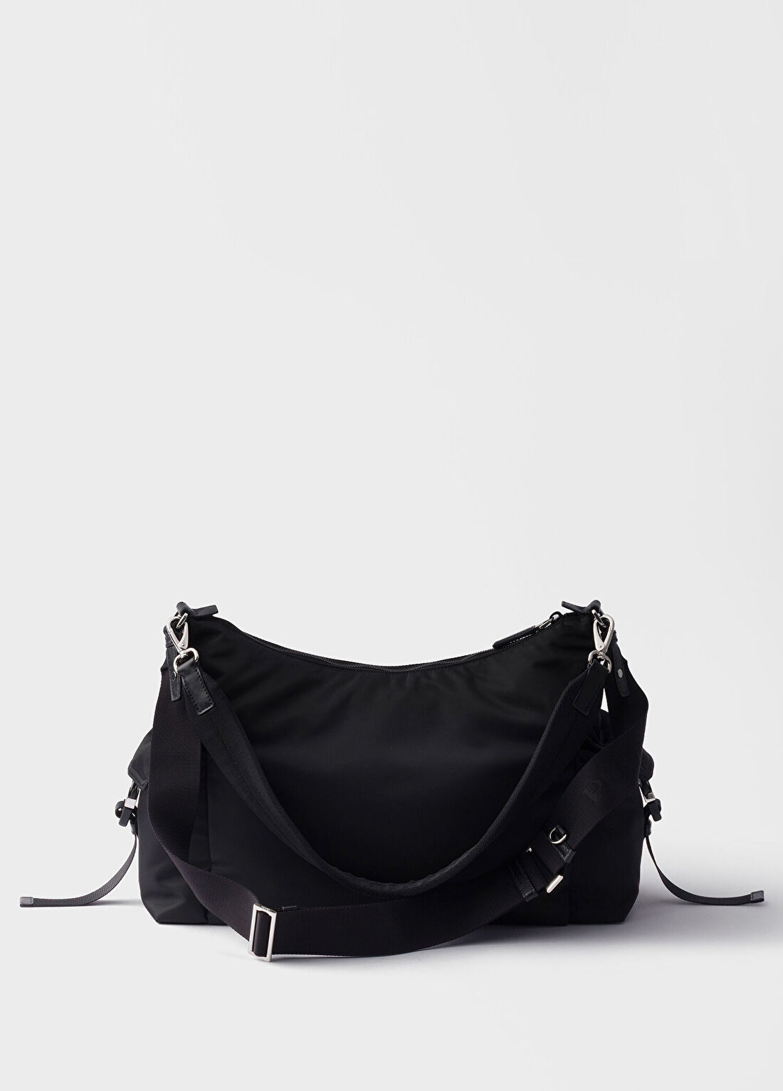 Prada Explore Siyah Re-Nylon ve Deri Erkek Postacı Çanta görsel 3