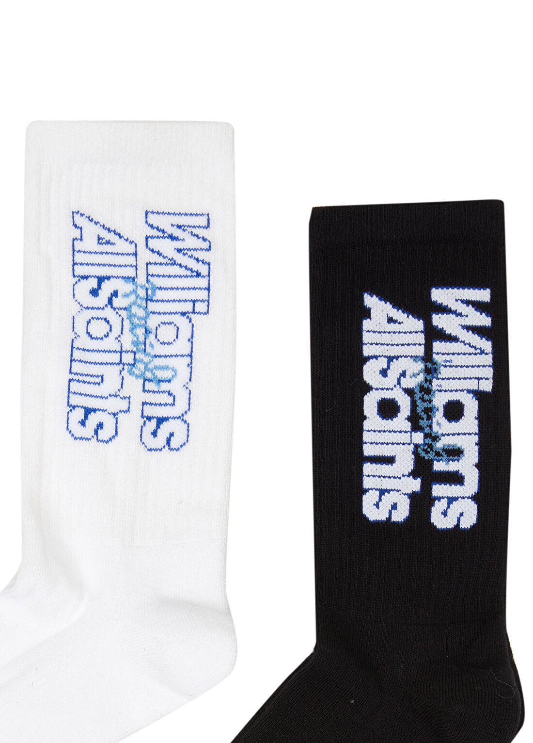 AllSaints Siyah Logo Jakarlı 2li Çorap Seti görsel 3
