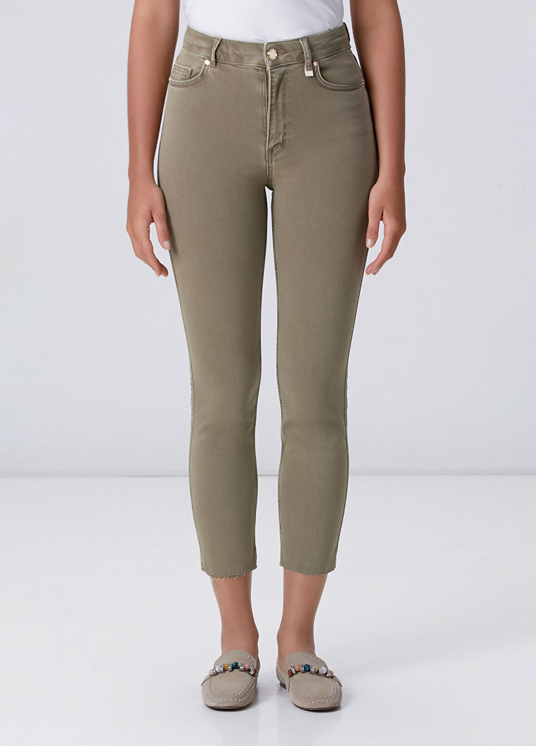 Network Slim Fit Haki Denim Pantolon görsel 2