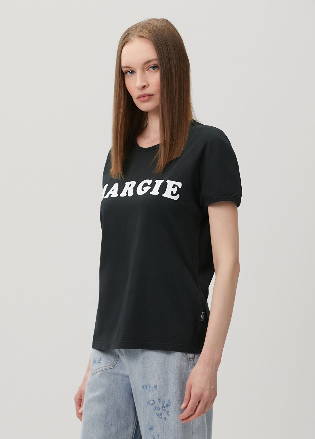 MM6 Maison Margiela Siyah Logo Baskılı T-shirt