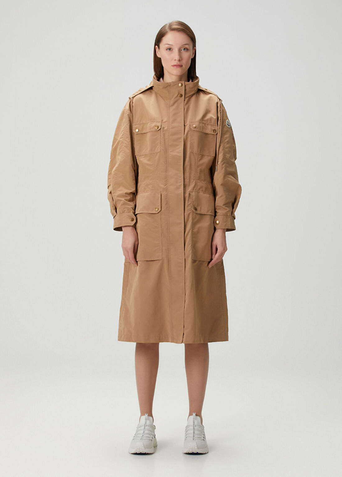 Moncler Camel Kapüşonlu Parka görsel 3