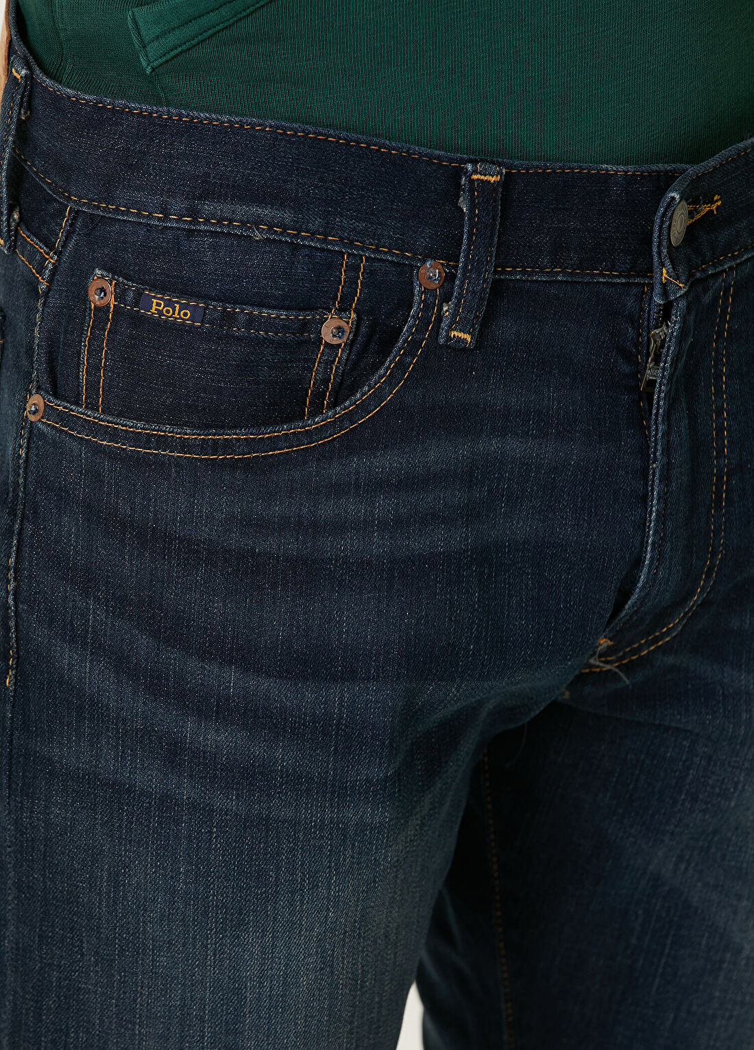 Polo Ralph Lauren Koyu Mavi Jean Pantolon görsel 4