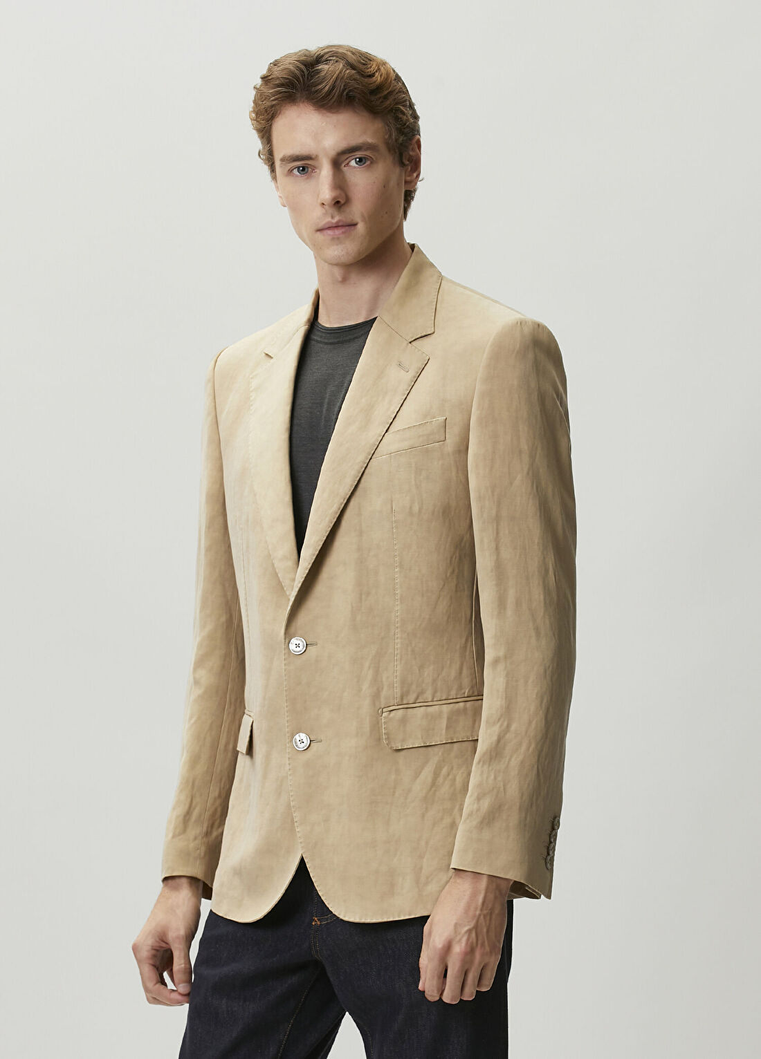 Dolce&Gabbana Bej Keten Ceket görsel 3