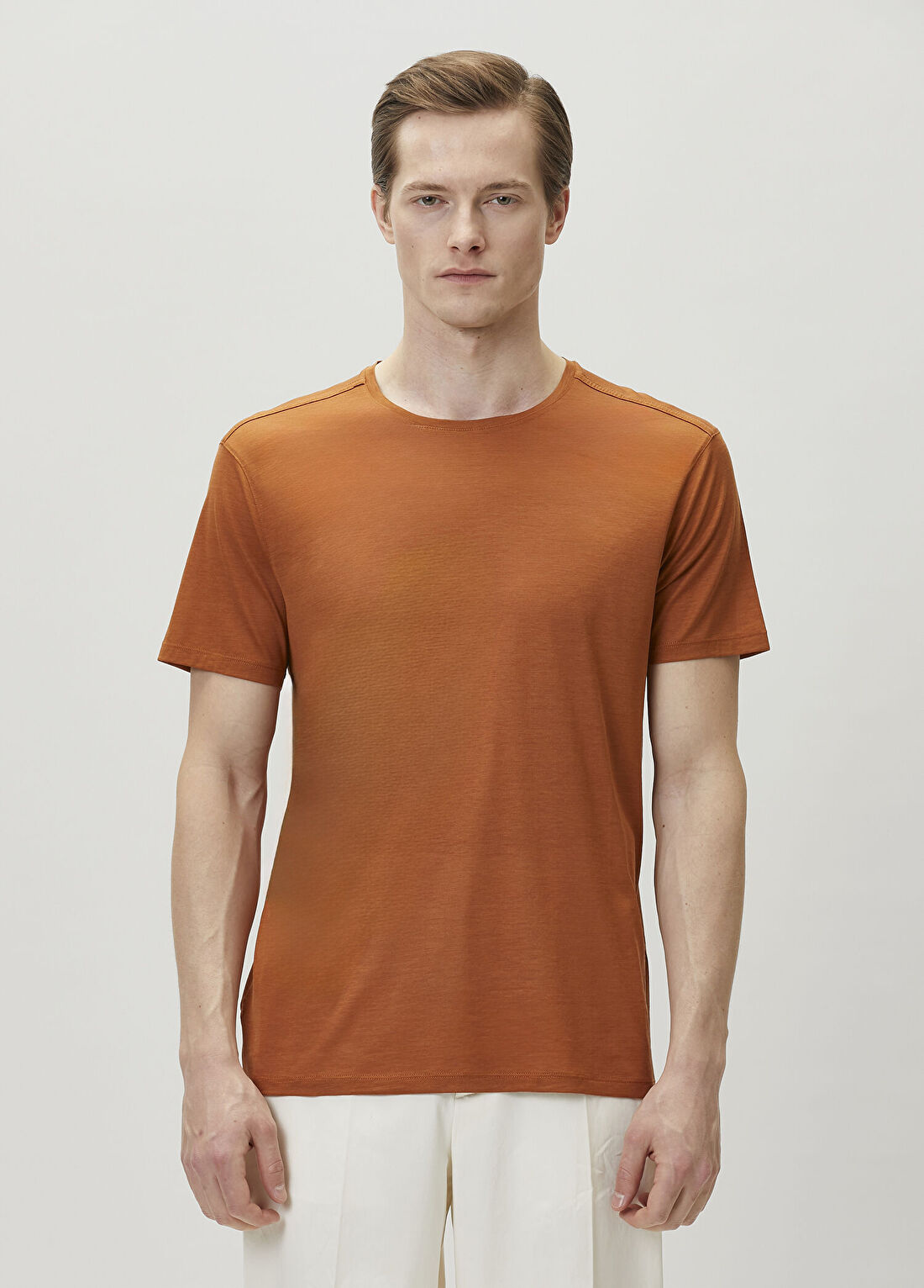 John Varvatos Turuncu İpek T-shirt