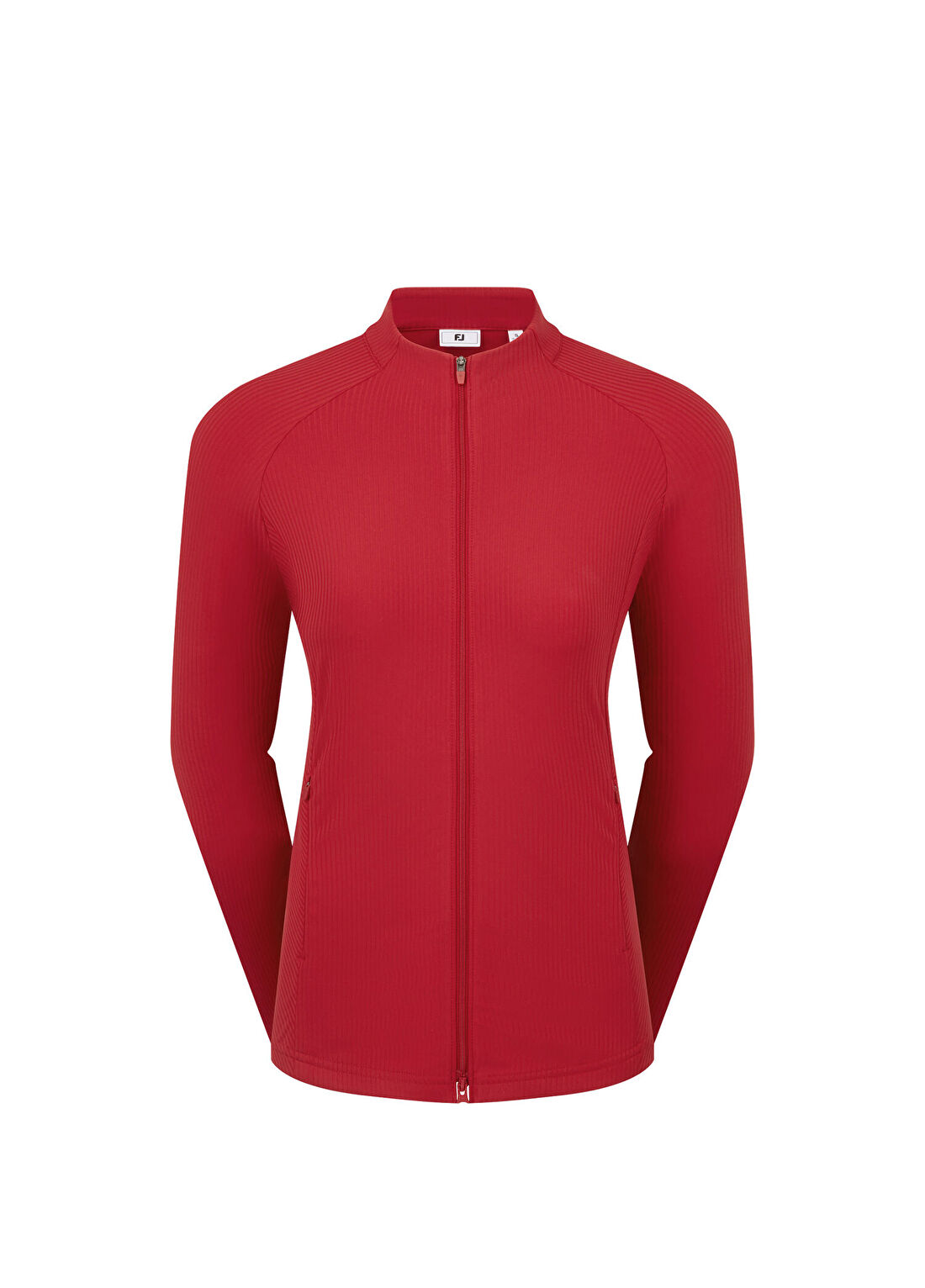 FootJoy Full-Zip Rib Midlayer Kırmızı Fermuarlı Kadın Spor Sweatshirt 39412