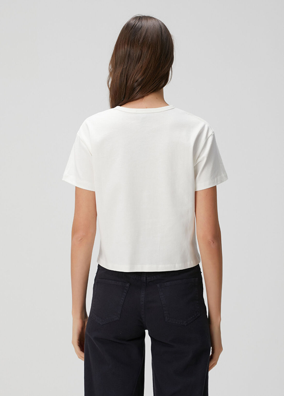 A.P.C. Beyaz Logo Baskılı T-shirt görsel 4
