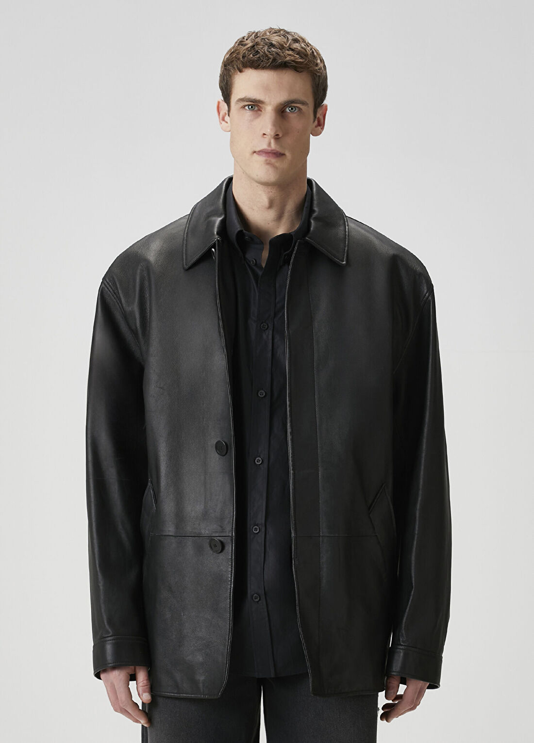 Balenciaga Siyah Deri Ceket