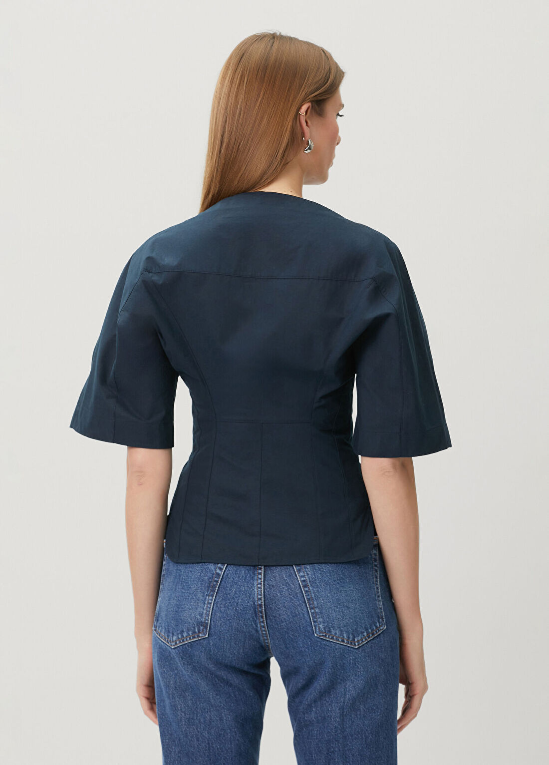 Jacquemus La Chemise Lacivert Gömlek görsel 4