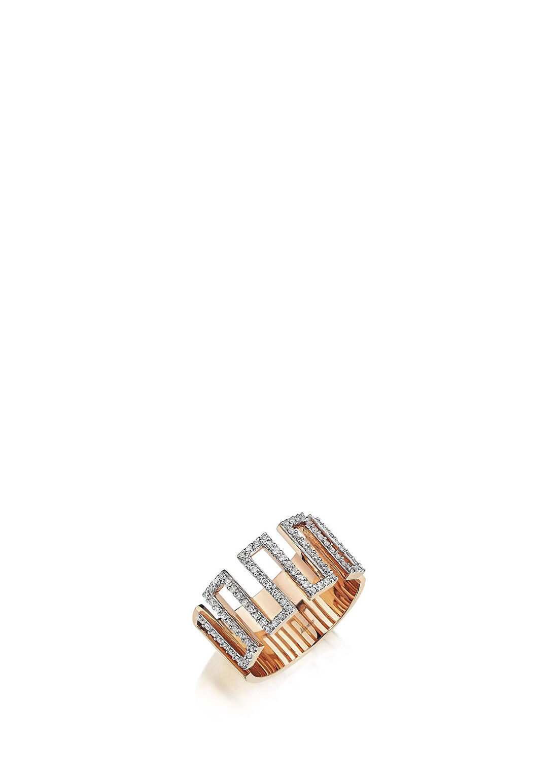 Markiz Jewelery Labyrinth 14 Ayar Rose Altın Kadın Pırlanta Yüzük