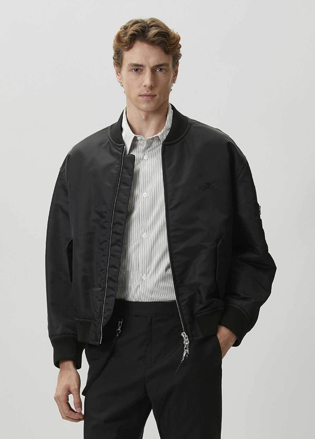 Courreges Siyah Bomber Mont