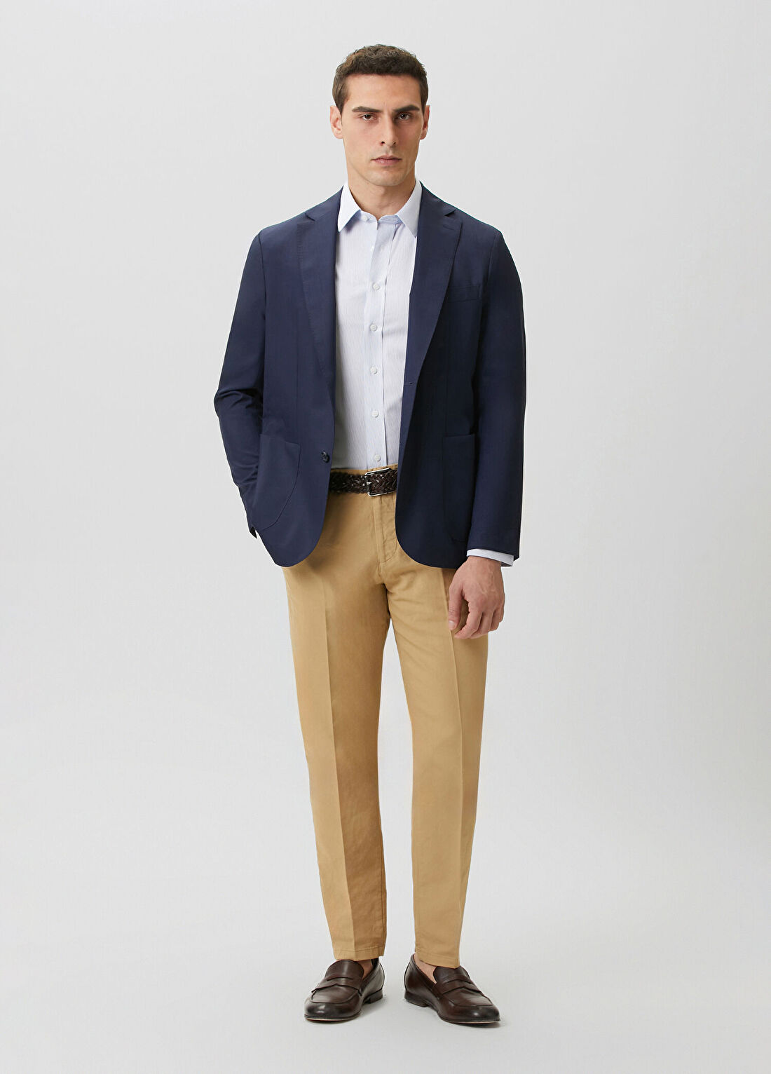 Network Bej Pileli Chino Casual Pantolon