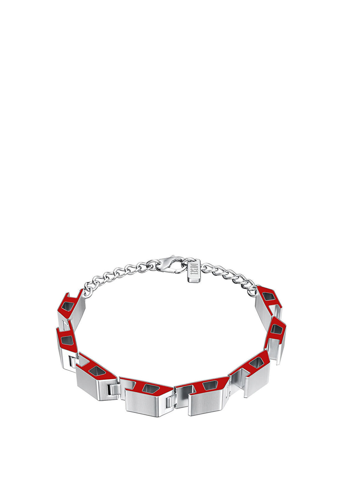 Diesel DJDX1690-040 Kırmızı Metalik Gri Çelik Unisex Bileklik