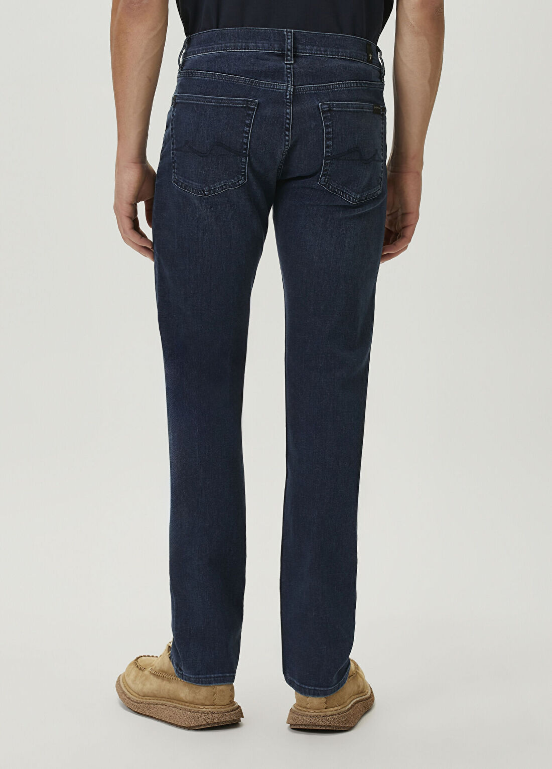 7 For All Mankind Koyu Lacivert Jean Pantolon görsel 3