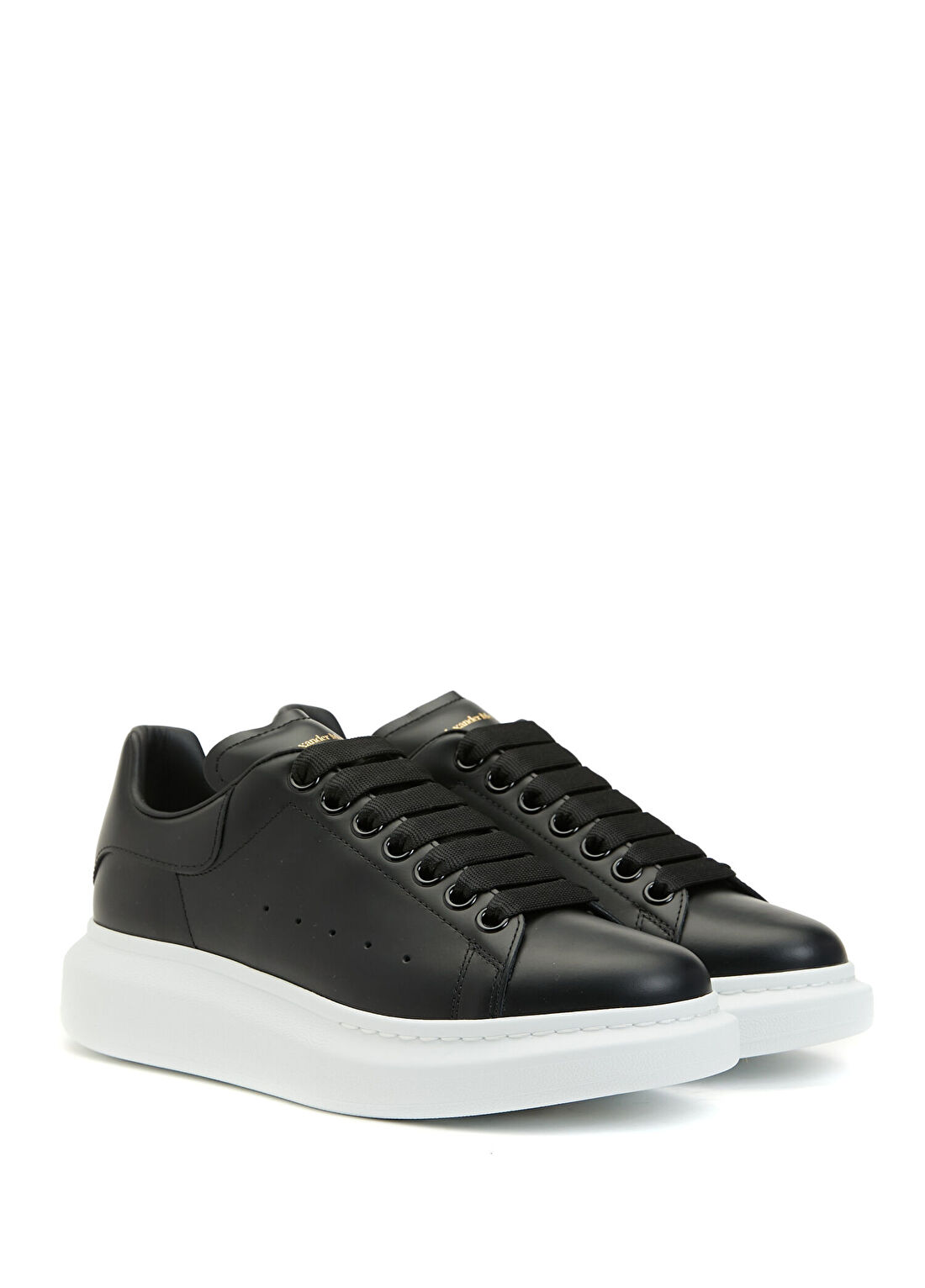 McQueen Oversized Siyah Kadın Deri Sneaker görsel 2