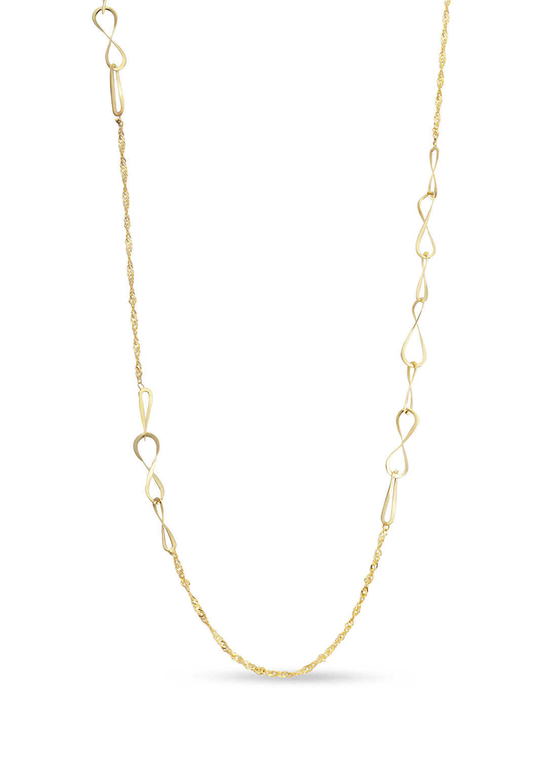 Orena Jewelry Infinia Işıltılı 14 Ayar Altın Kadın Zincir Kolye