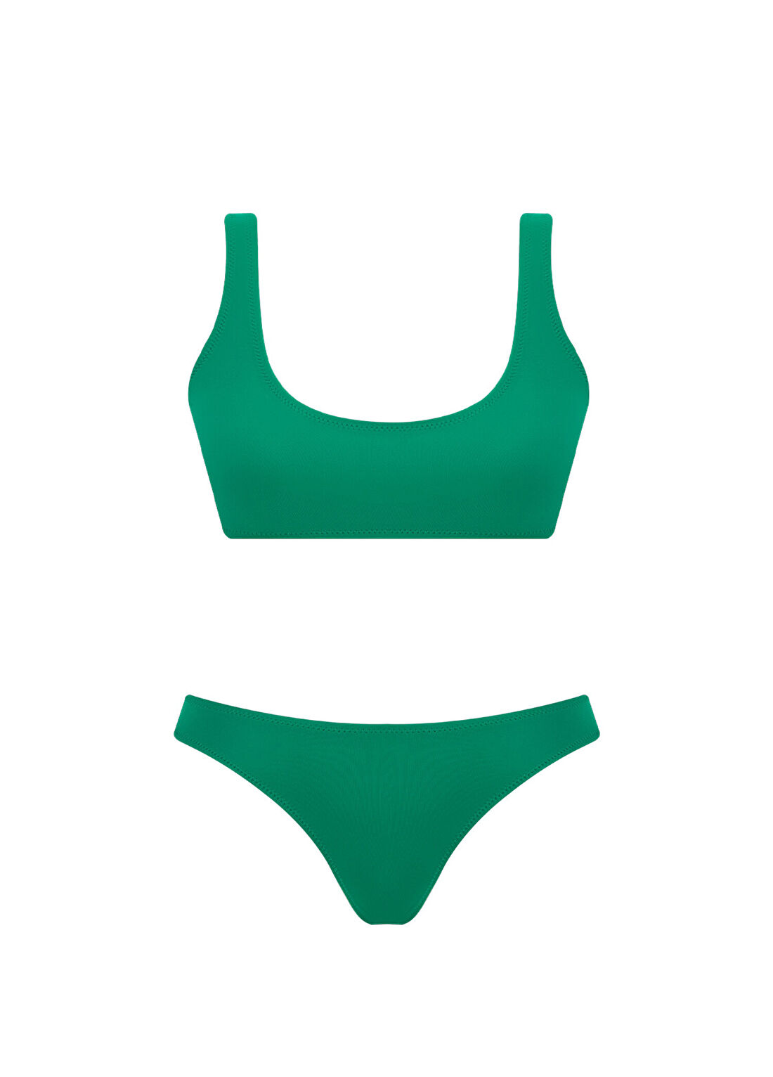 Haracci Sierra Econyl Bra Görünümlü Sportif Yeşil Kadın Bikini Takımı