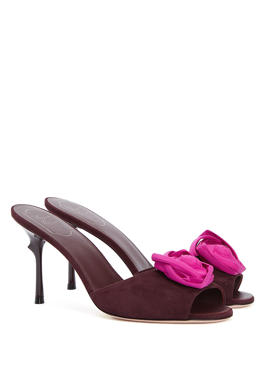 Roger Vivier Epine Kahverengi Kadın Süet Terlik görsel 2