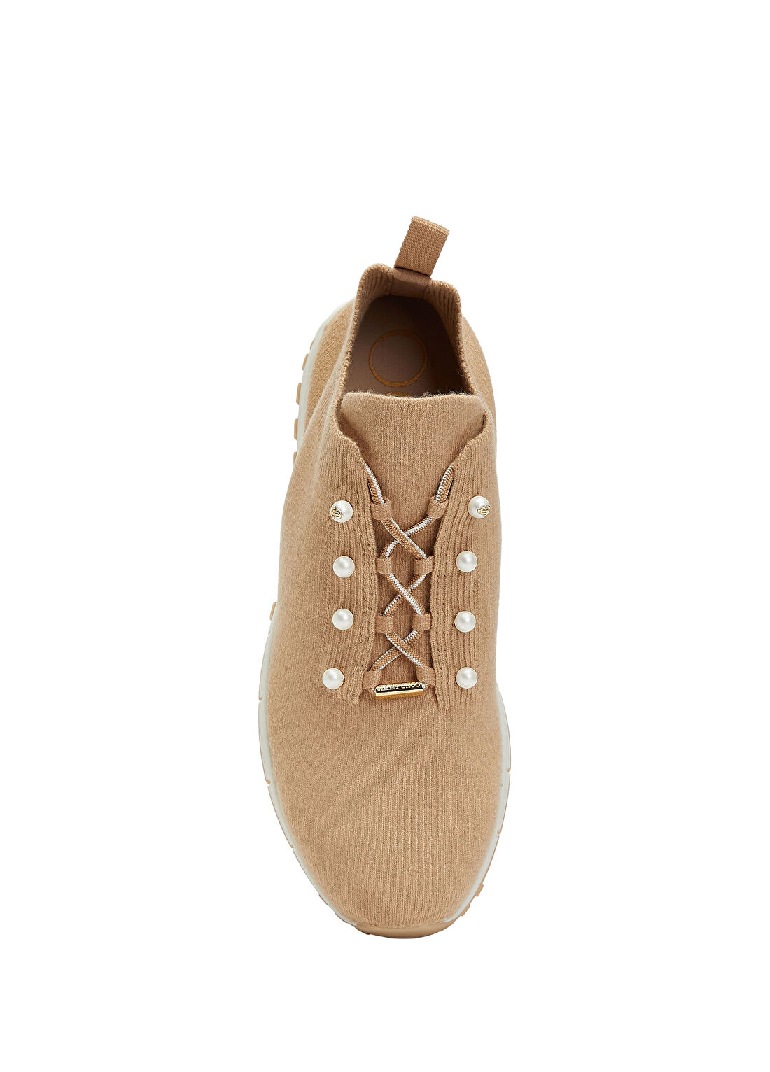 Jimmy Choo Veles Bej Kadın Kaşmir Sneaker görsel 4
