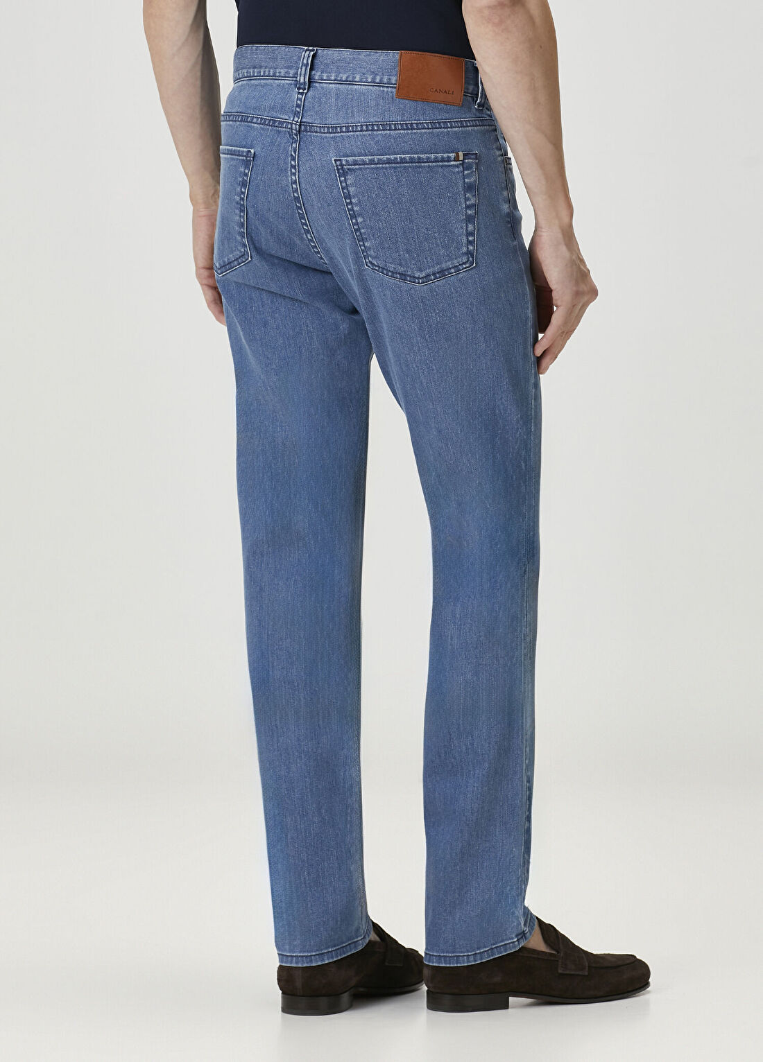 Canali Açık Mavi Jean Pantolon görsel 3