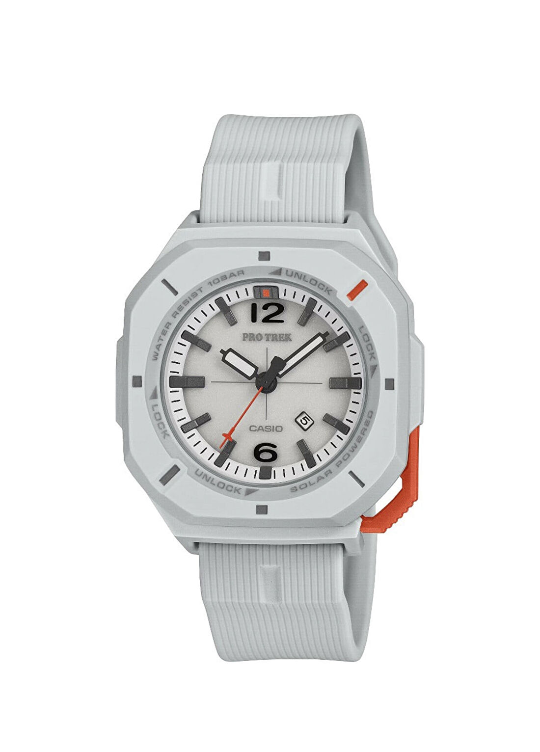 Casio PRJ-01AE-7DR Beyaz Silikon Erkek Kol Saati