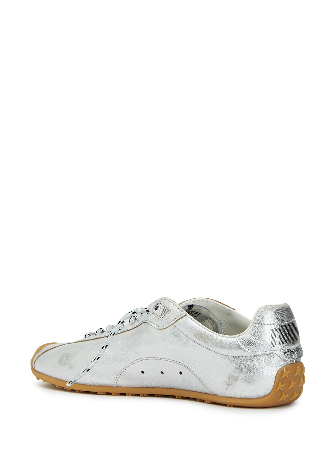 Golden Goose Running Marathon Speed Silver Kadın Deri Sneaker görsel 3