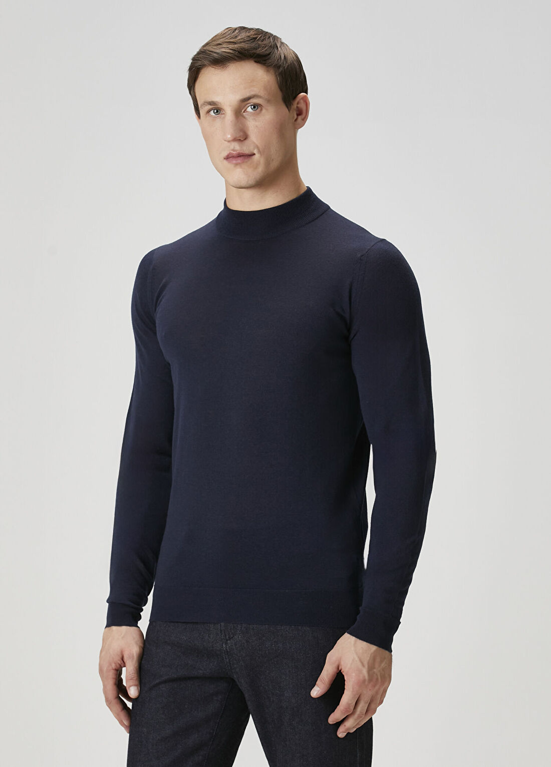 John Smedley Lacivert Yün Triko görsel 3