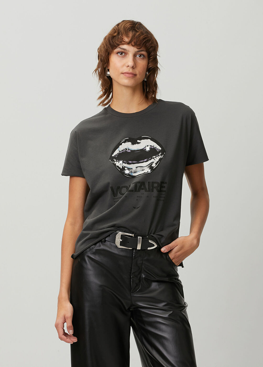 Zadig&Voltaire Koyu Gri T-shirt