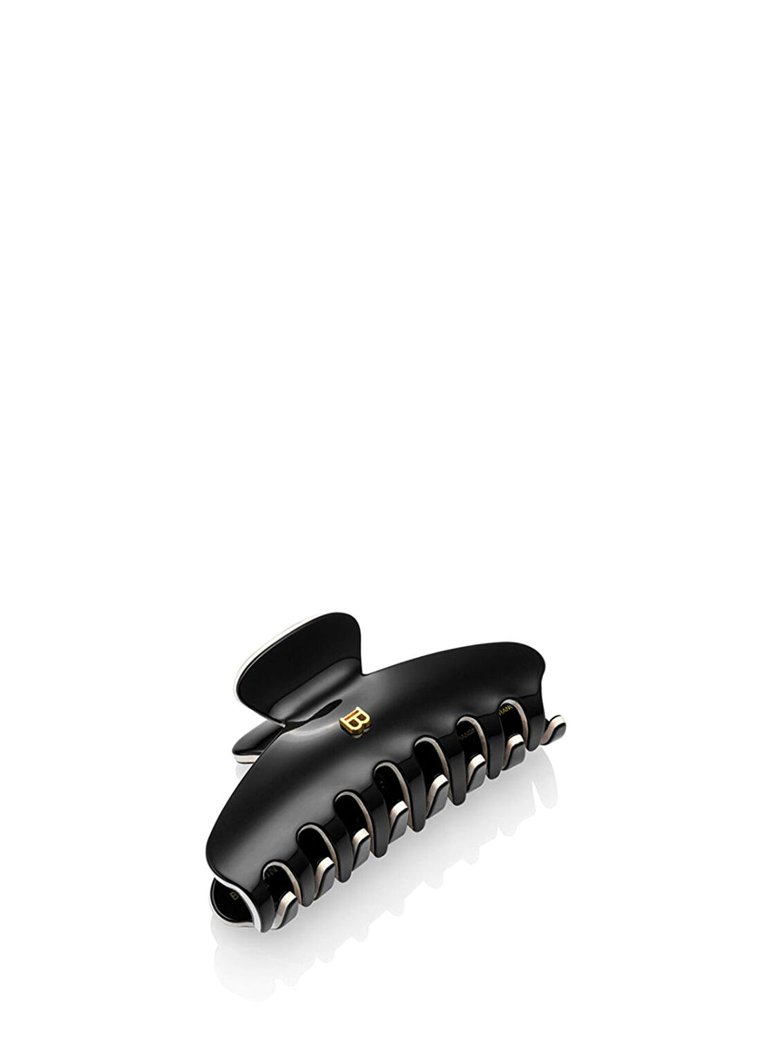 Balmain Cellulose Acetate Pince A Cheveux Siyah Orta Boy Kadın Toka
