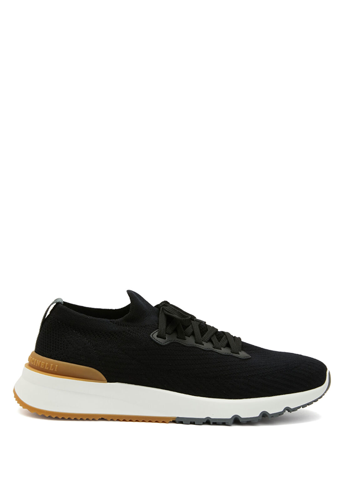 Brunello Cucinelli Siyah Logo Detaylı Erkek Sneaker