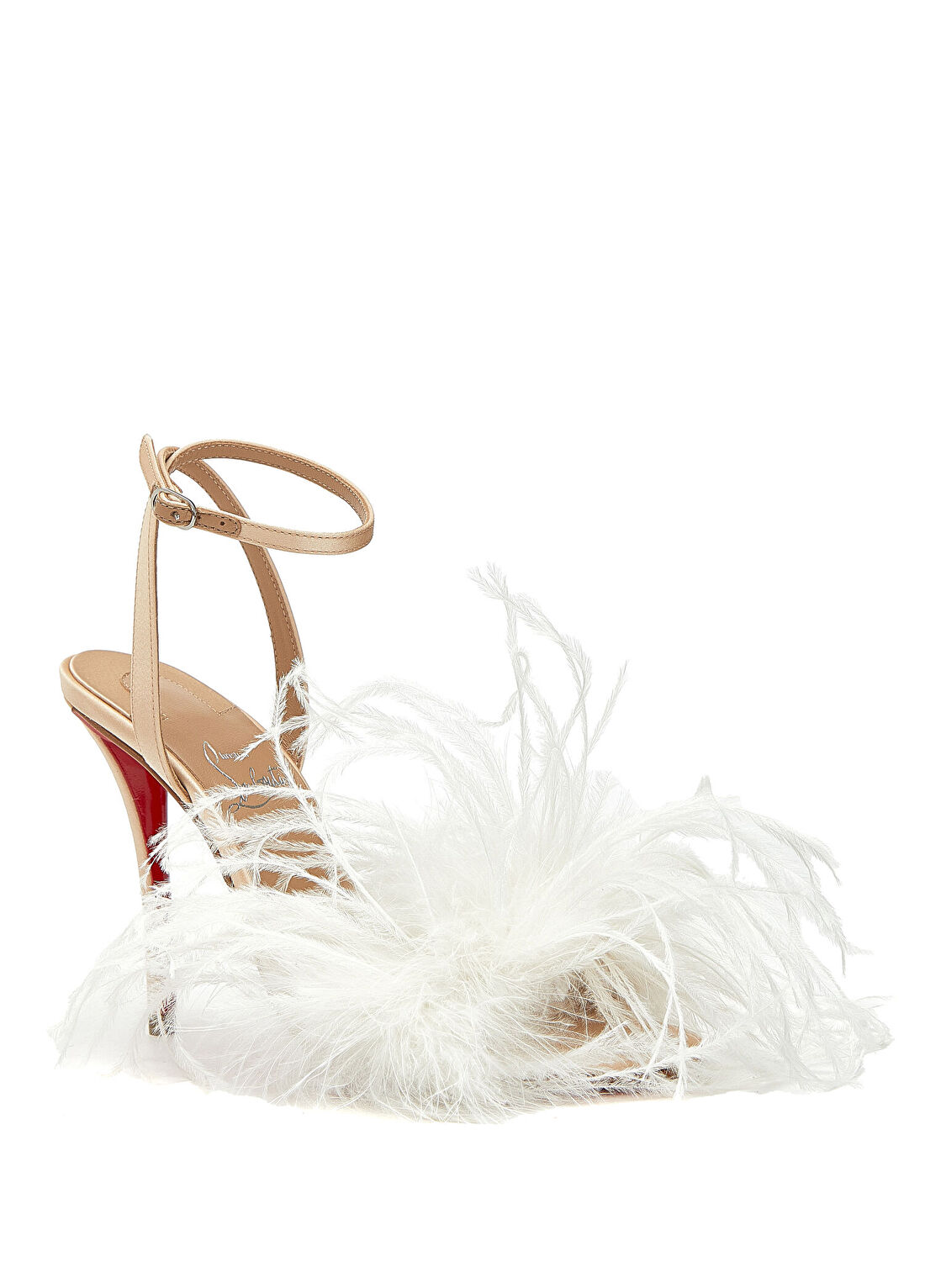 Christian Louboutin Miss Tüy Detaylı Kadın İpek Sandalet görsel 2