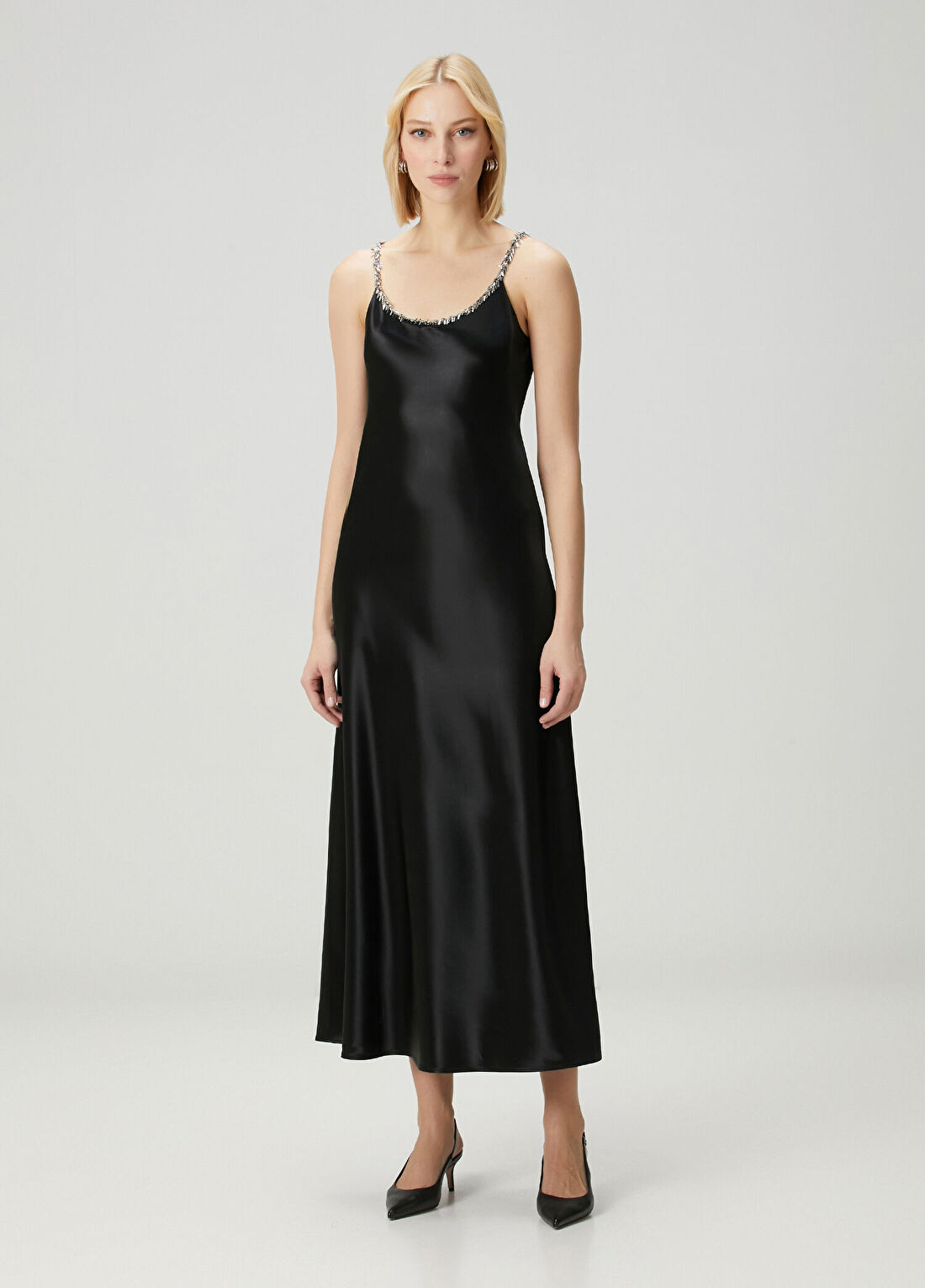 Rag&Bone Alessia Siyah Midi Elbise