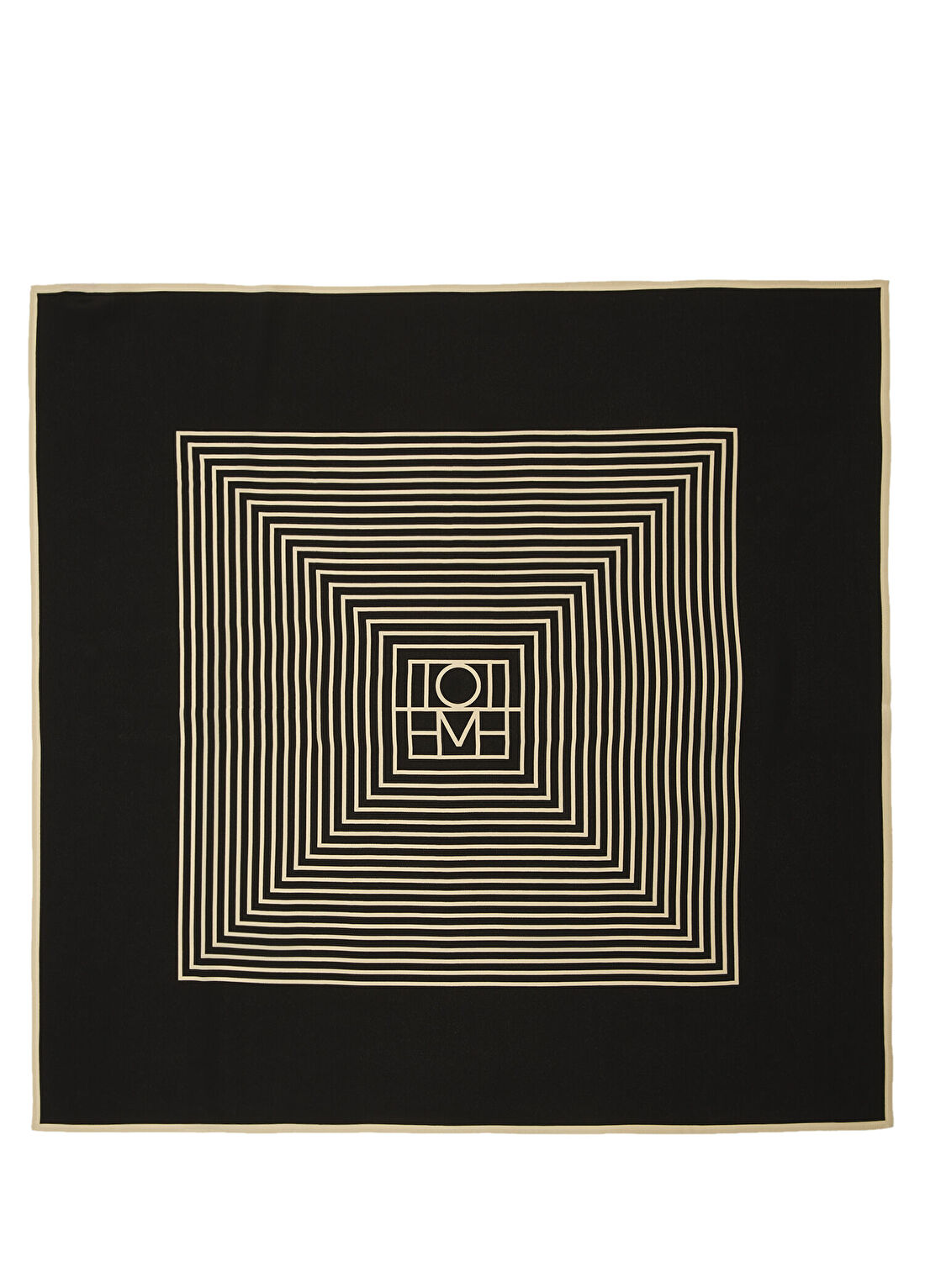 Toteme Centered Monogram Siyah Kadın İpek Fular